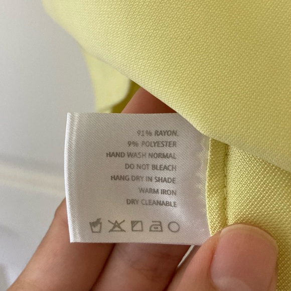 Rare Kaarem Stigma Layered Back Knot Tie Tank Top size XS Lemon Yellow Modern - Picture 7 of 13